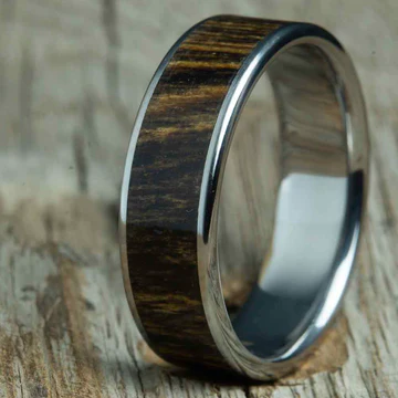 Wood Titanium Rings